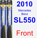 Front Wiper Blade Pack for 2010 Mercedes-Benz SL550 - Hybrid