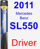 Driver Wiper Blade for 2011 Mercedes-Benz SL550 - Hybrid