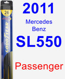 Passenger Wiper Blade for 2011 Mercedes-Benz SL550 - Hybrid