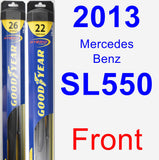 Front Wiper Blade Pack for 2013 Mercedes-Benz SL550 - Hybrid