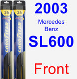 Front Wiper Blade Pack for 2003 Mercedes-Benz SL600 - Hybrid