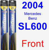 Front Wiper Blade Pack for 2004 Mercedes-Benz SL600 - Hybrid