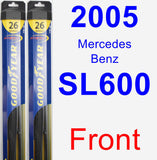 Front Wiper Blade Pack for 2005 Mercedes-Benz SL600 - Hybrid