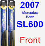 Front Wiper Blade Pack for 2007 Mercedes-Benz SL600 - Hybrid