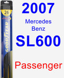 Passenger Wiper Blade for 2007 Mercedes-Benz SL600 - Hybrid