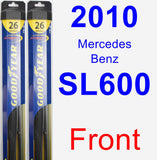 Front Wiper Blade Pack for 2010 Mercedes-Benz SL600 - Hybrid