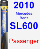 Passenger Wiper Blade for 2010 Mercedes-Benz SL600 - Hybrid