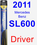 Driver Wiper Blade for 2011 Mercedes-Benz SL600 - Hybrid