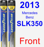 Front Wiper Blade Pack for 2013 Mercedes-Benz SLK350 - Hybrid