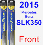 Front Wiper Blade Pack for 2015 Mercedes-Benz SLK350 - Hybrid