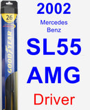 Driver Wiper Blade for 2002 Mercedes-Benz SL55 AMG - Hybrid