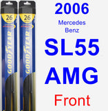 Front Wiper Blade Pack for 2006 Mercedes-Benz SL55 AMG - Hybrid