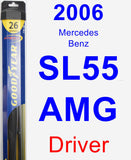 Driver Wiper Blade for 2006 Mercedes-Benz SL55 AMG - Hybrid