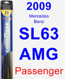 Passenger Wiper Blade for 2009 Mercedes-Benz SL63 AMG - Hybrid