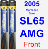 Front Wiper Blade Pack for 2005 Mercedes-Benz SL65 AMG - Hybrid