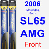 Front Wiper Blade Pack for 2006 Mercedes-Benz SL65 AMG - Hybrid