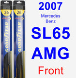 Front Wiper Blade Pack for 2007 Mercedes-Benz SL65 AMG - Hybrid