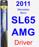 Driver Wiper Blade for 2011 Mercedes-Benz SL65 AMG - Hybrid