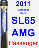 Passenger Wiper Blade for 2011 Mercedes-Benz SL65 AMG - Hybrid