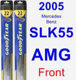 Front Wiper Blade Pack for 2005 Mercedes-Benz SLK55 AMG - Hybrid