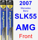 Front Wiper Blade Pack for 2007 Mercedes-Benz SLK55 AMG - Hybrid