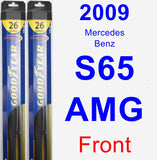 Front Wiper Blade Pack for 2009 Mercedes-Benz S65 AMG - Hybrid