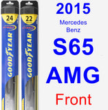 Front Wiper Blade Pack for 2015 Mercedes-Benz S65 AMG - Hybrid