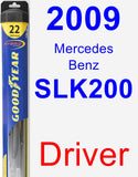 Driver Wiper Blade for 2009 Mercedes-Benz SLK200 - Hybrid