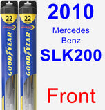 Front Wiper Blade Pack for 2010 Mercedes-Benz SLK200 - Hybrid