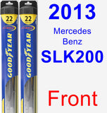 Front Wiper Blade Pack for 2013 Mercedes-Benz SLK200 - Hybrid