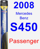 Passenger Wiper Blade for 2008 Mercedes-Benz S450 - Hybrid