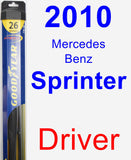 Driver Wiper Blade for 2010 Mercedes-Benz Sprinter - Hybrid