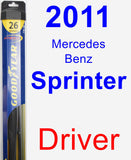 Driver Wiper Blade for 2011 Mercedes-Benz Sprinter - Hybrid