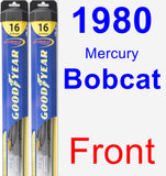 Front Wiper Blade Pack for 1980 Mercury Bobcat - Hybrid