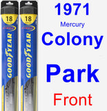 Front Wiper Blade Pack for 1971 Mercury Colony Park - Hybrid