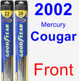 Front Wiper Blade Pack for 2002 Mercury Cougar - Hybrid