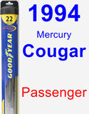 Passenger Wiper Blade for 1994 Mercury Cougar - Hybrid