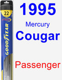 Passenger Wiper Blade for 1995 Mercury Cougar - Hybrid