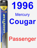 Passenger Wiper Blade for 1996 Mercury Cougar - Hybrid