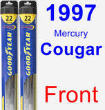 Front Wiper Blade Pack for 1997 Mercury Cougar - Hybrid