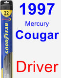 Driver Wiper Blade for 1997 Mercury Cougar - Hybrid