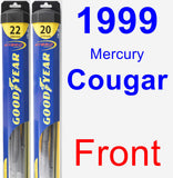 Front Wiper Blade Pack for 1999 Mercury Cougar - Hybrid