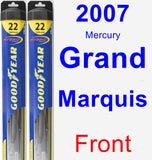 Front Wiper Blade Pack for 2007 Mercury Grand Marquis - Hybrid