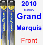 Front Wiper Blade Pack for 2010 Mercury Grand Marquis - Hybrid