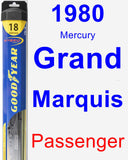 Passenger Wiper Blade for 1980 Mercury Grand Marquis - Hybrid