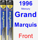 Front Wiper Blade Pack for 1996 Mercury Grand Marquis - Hybrid