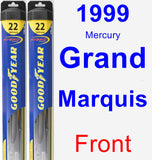 Front Wiper Blade Pack for 1999 Mercury Grand Marquis - Hybrid