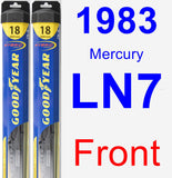 Front Wiper Blade Pack for 1983 Mercury LN7 - Hybrid