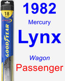 Passenger Wiper Blade for 1982 Mercury Lynx - Hybrid