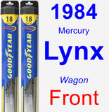 Front Wiper Blade Pack for 1984 Mercury Lynx - Hybrid